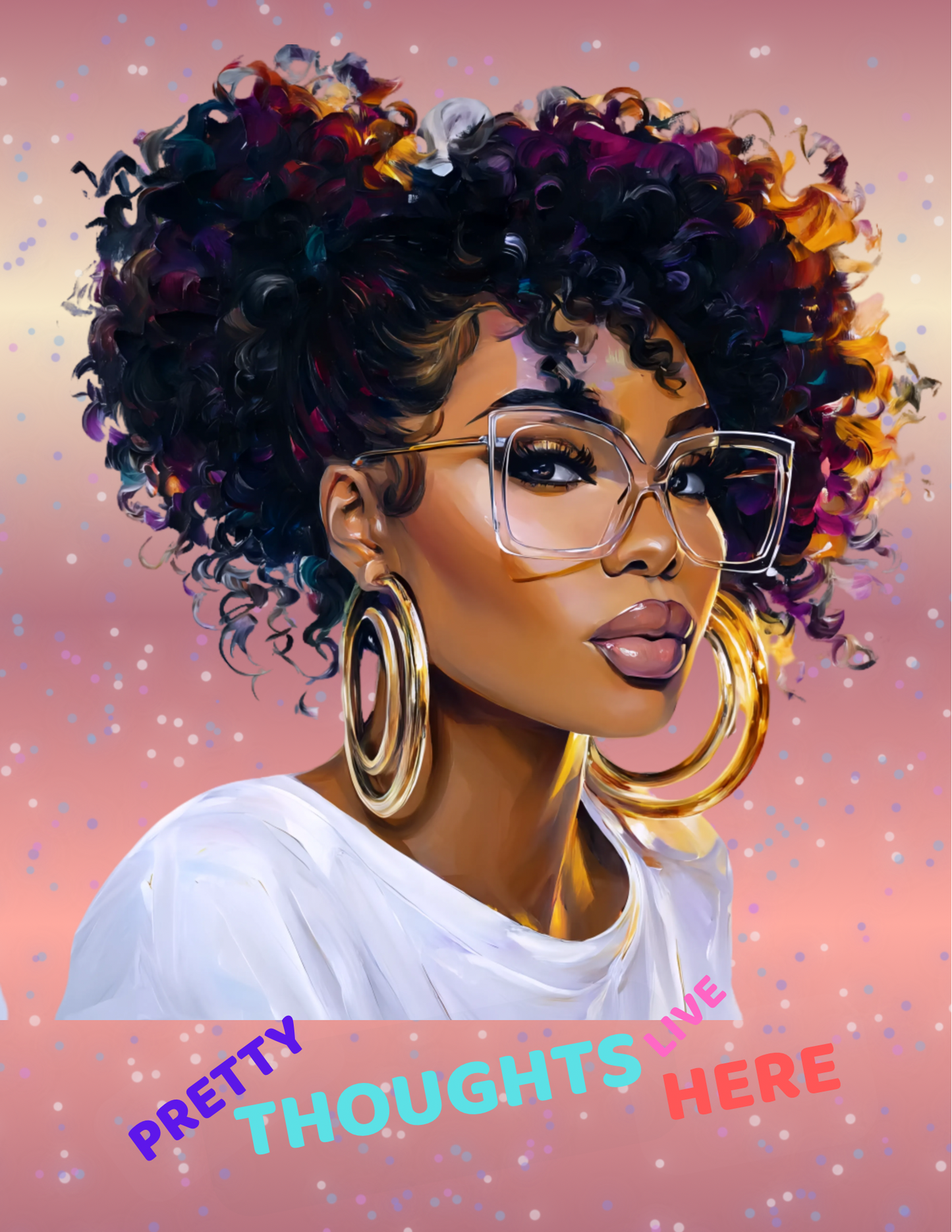 Pretty Thoughts Live Here- Digital Notebook